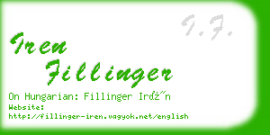 iren fillinger business card